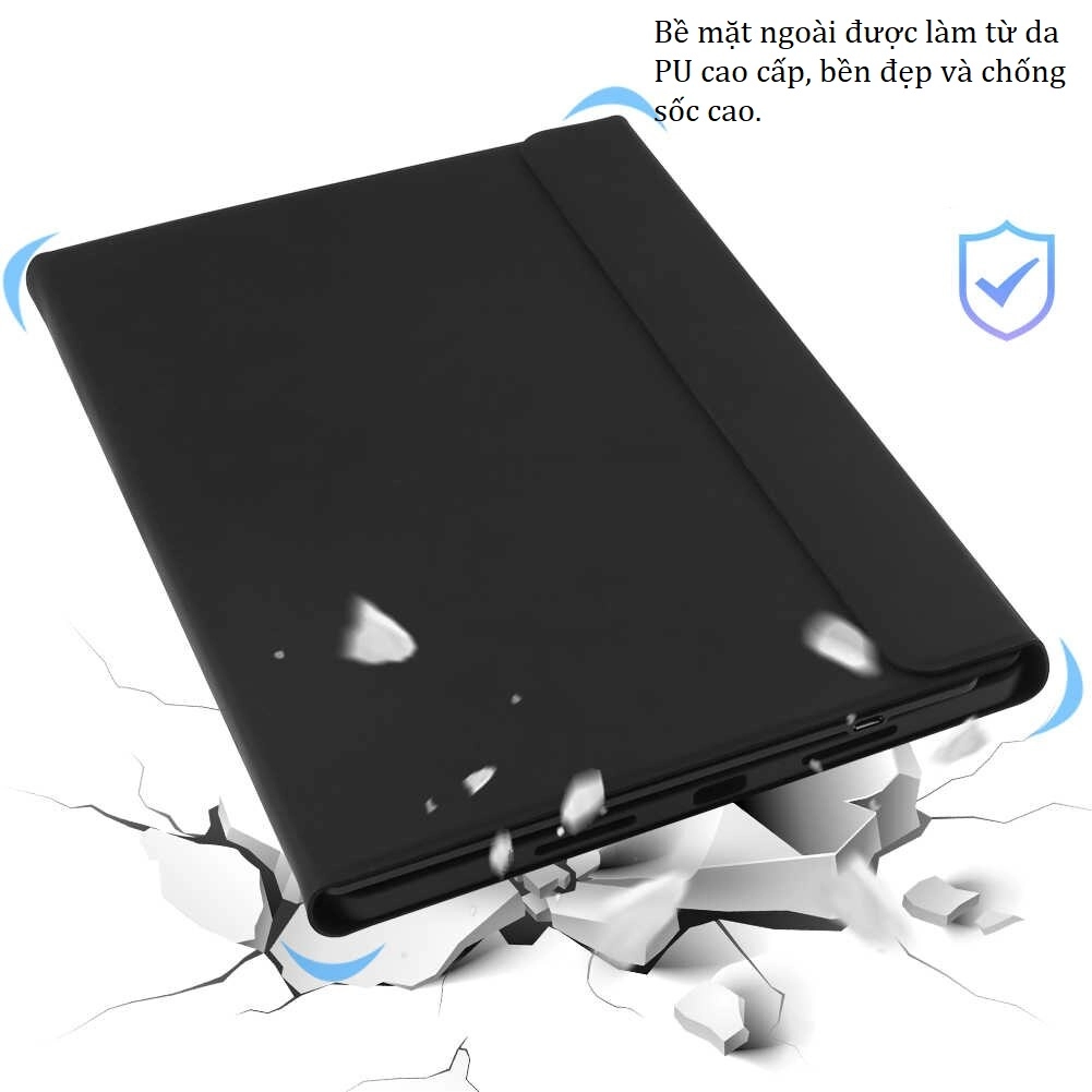 Bàn phím bluetooth cho iPad 10.2" 2019 (có touchpad), kèm bao da cầm tay